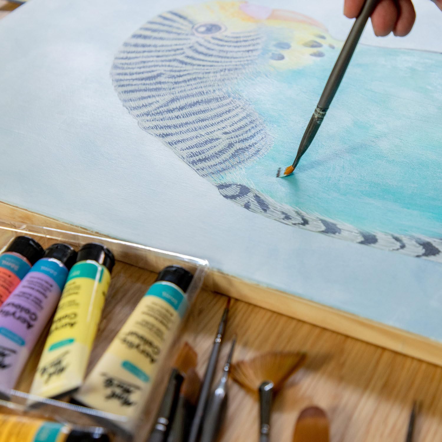 Mont Marte Acrylic Colour Pastel Paint Set Signature 12pc x 36ml (1.2 US fl.oz), Creamy Pastel Acrylic Paint Set, Good Coverage, Semi-Matte Finish, Ideal For Most Art and Craft Surfaces. - Image 3