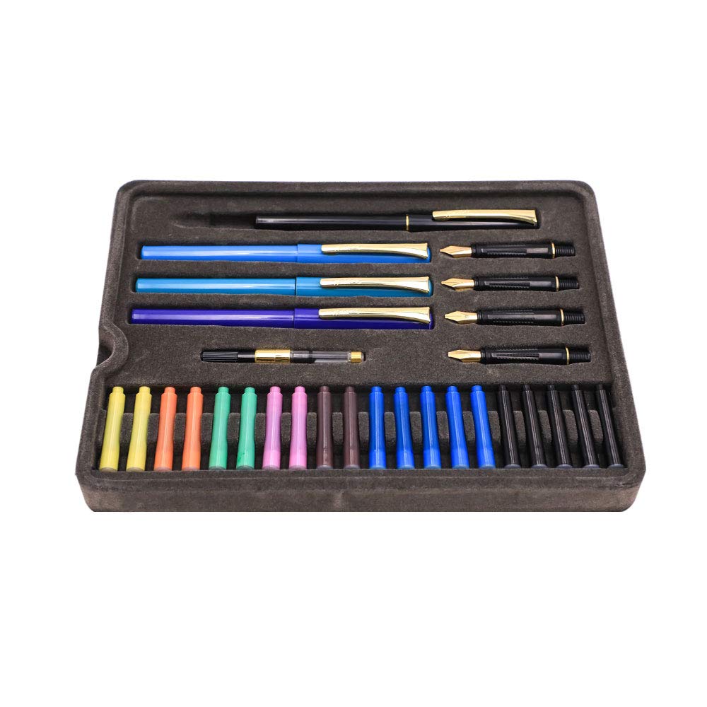 Mont Marte Calligraphy Set, 32 Piece. Includes Calligraphy Pens, Calligraphy Nibs, Ink Cartridges, Introduction Booklet and Exercise Booklet, Packaging May Vary - Image 3