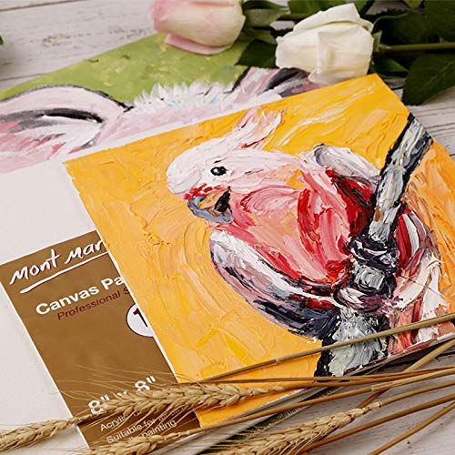 Mont Marte Canvas Panel (pack of 12), 12 X 12 inches, Canvas Panel Great for Students to Professional Artists - Image 3