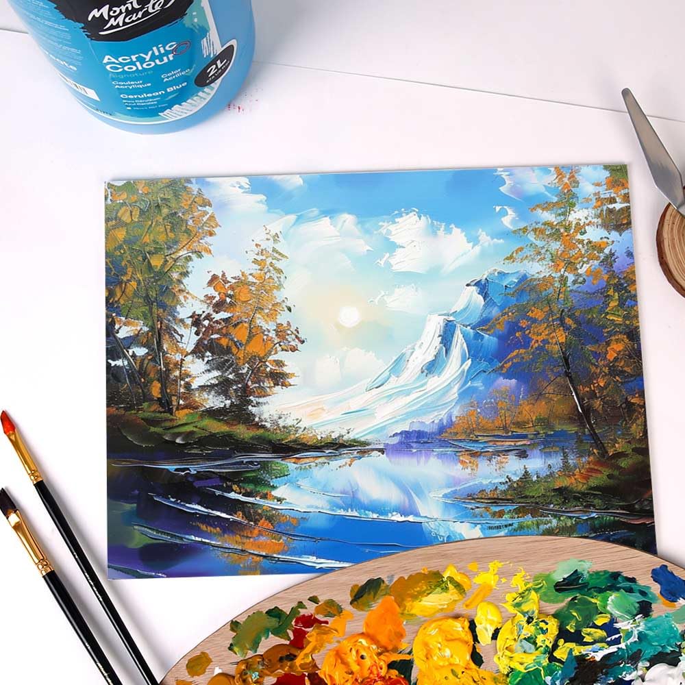 Mont Marte Discovery School Acrylic, Titanium White, 1/2 Gallon (2 Liter). Ideal for Students and Artists. Excellent Coverage and Fast Drying. Pump Lid Included. - Image 5