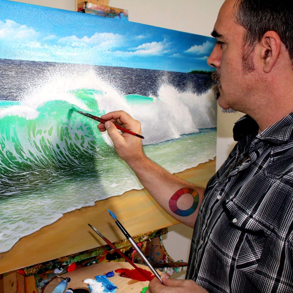 Mont Marte MPOW3618 Water-Soluble Oil Paint, Diluted with Water, 1.2 x 0.6 fl oz (36 Colors x 18 ml), Water Mixable OIL Paint Set, Satin Finish - Image 6