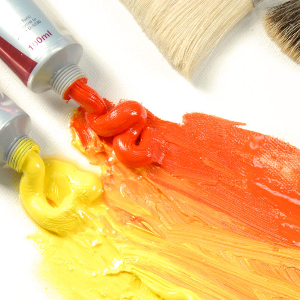 Mont Marte Oil Paint Premium, 3.4 US fl.oz (100ml) Tube, Brilliant Red, Heavy Body Paint, Artist Quality, Good Coverage, Excellent Tinting Strength, Ideal for Painting Canvas - Image 3