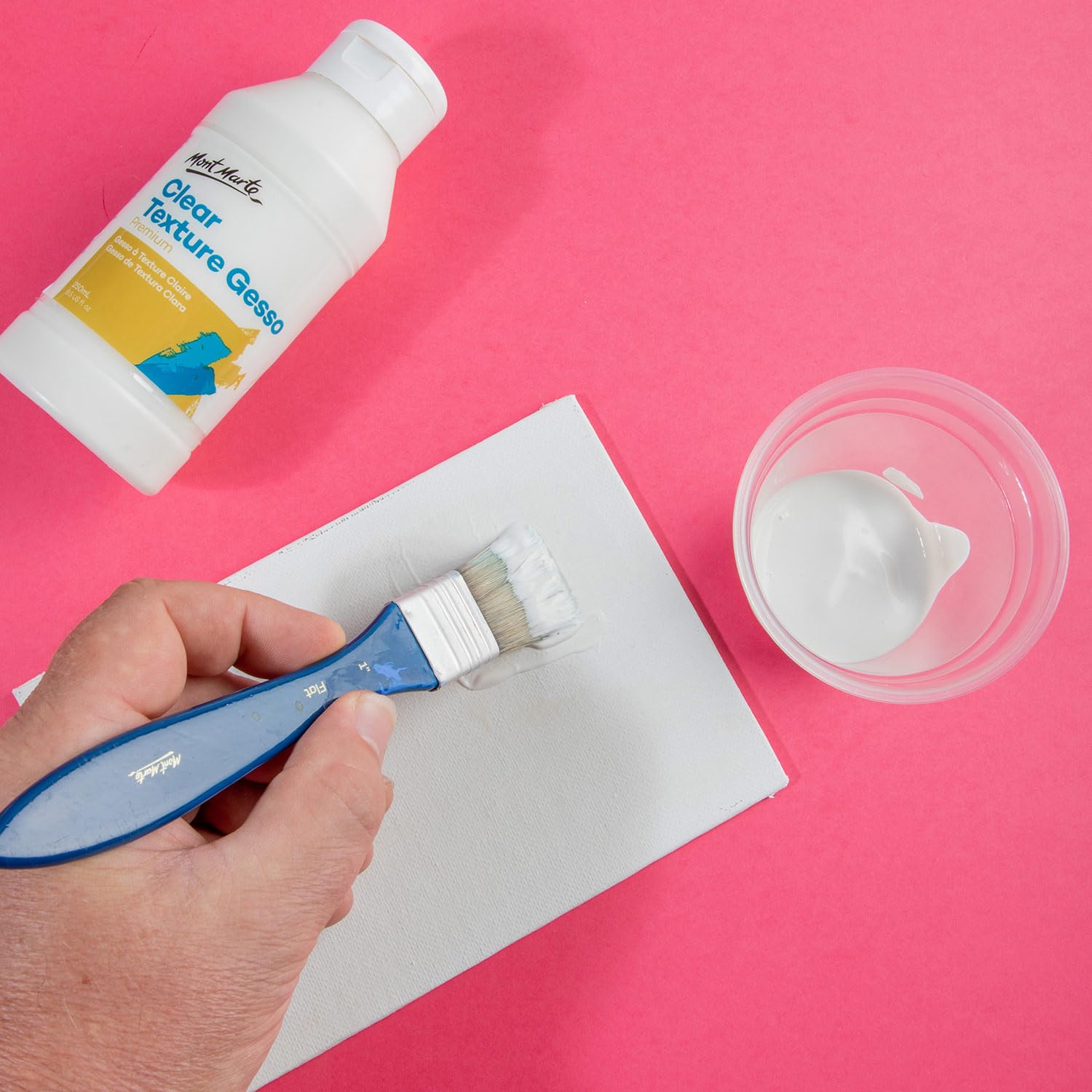 Mont Marte Premium Clear Texture Gesso Acrylic Medium 8.45oz (250ml) - Image 3