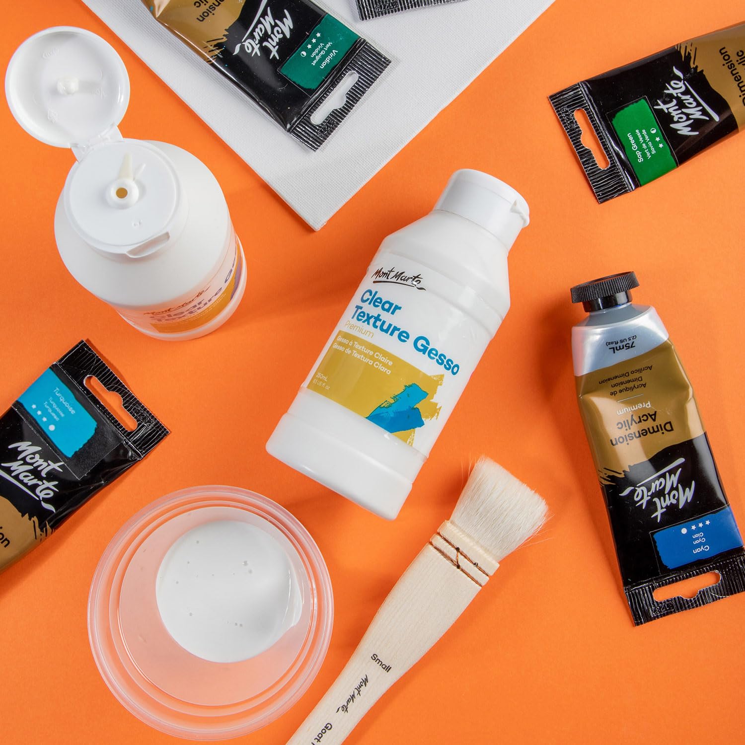 Mont Marte Premium Clear Texture Gesso Acrylic Medium 8.45oz (250ml) - Image 6