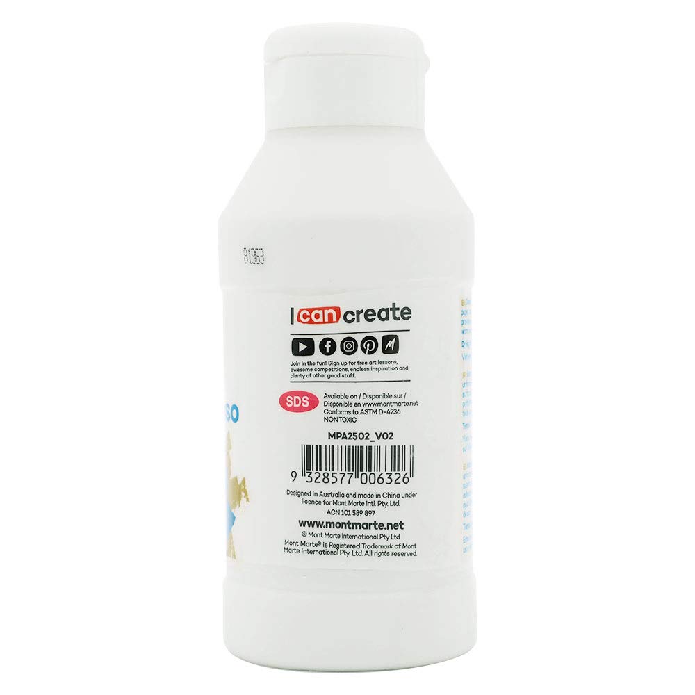 Mont Marte Premium Clear Texture Gesso Acrylic Medium 8.45oz (250ml) - Image 7