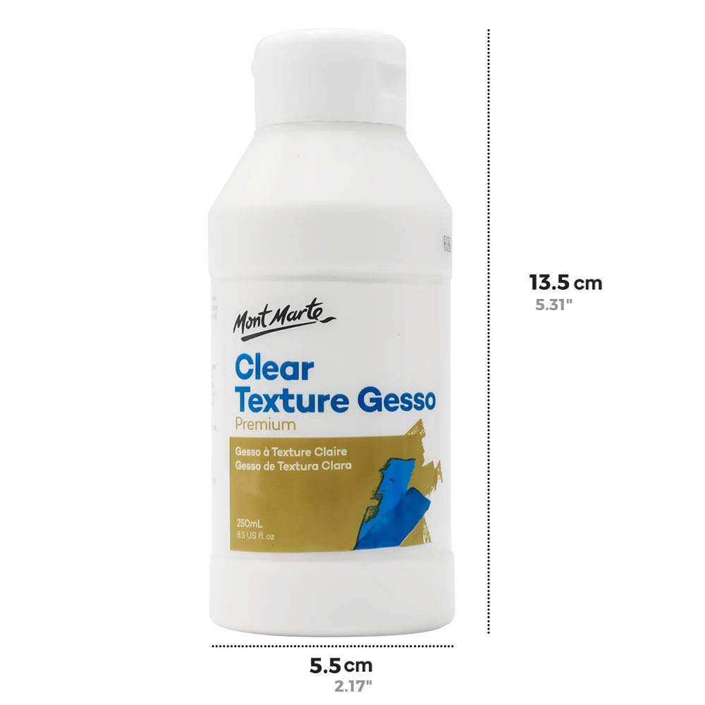 Mont Marte Premium Clear Texture Gesso Acrylic Medium 8.45oz (250ml) - Image 8