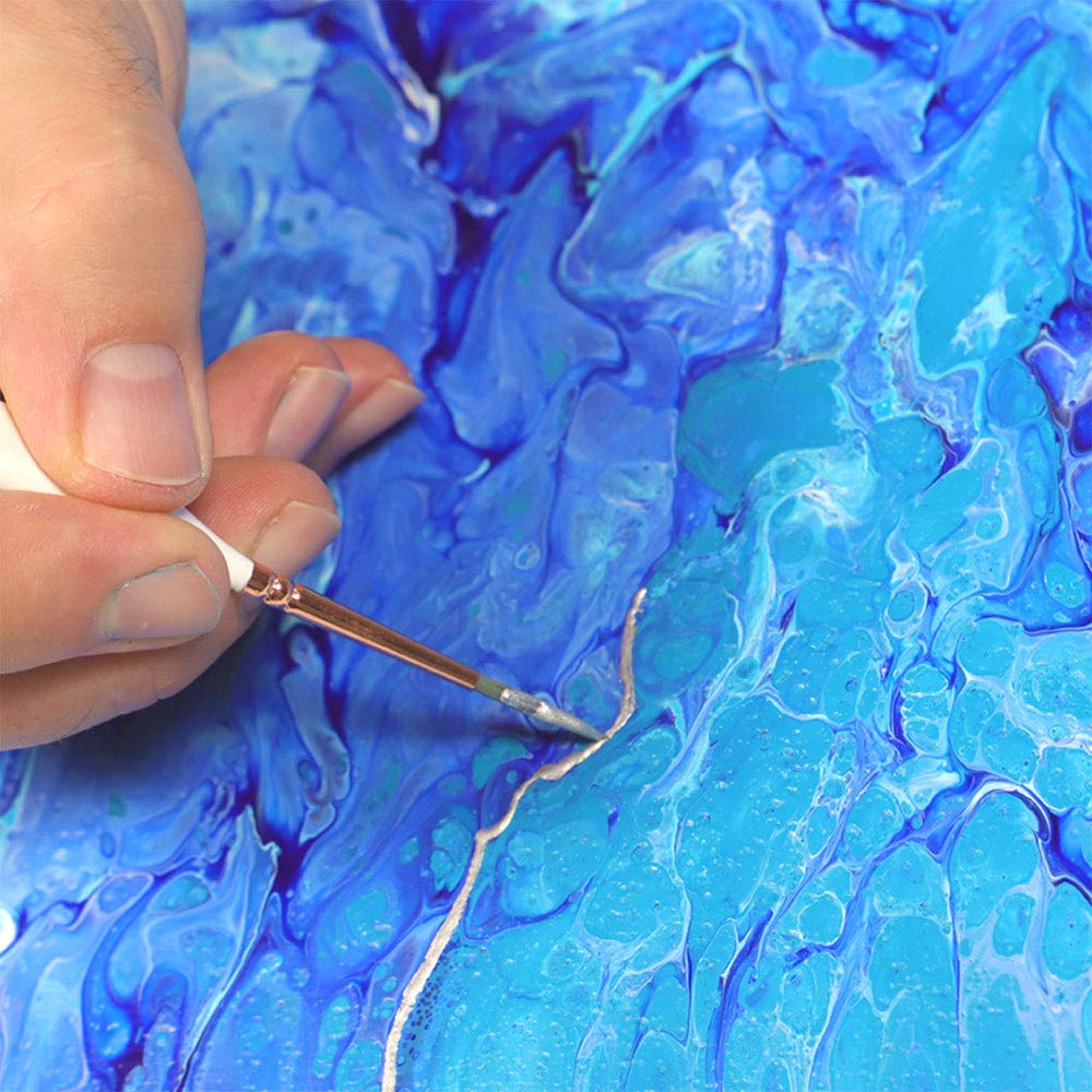 Mont Marte Premium Silver Foil Paint 0.67oz (20ml), Suitable for Pour Painting, High Pigment Level, Shimmering Color - Image 4