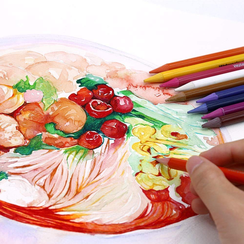 Mont Marte Premium Woodless Watercolor Pencils 24pc, 7mm (0.28in) Core, Suitable for Blending, Layering and Watercolor Techniques - Image 3