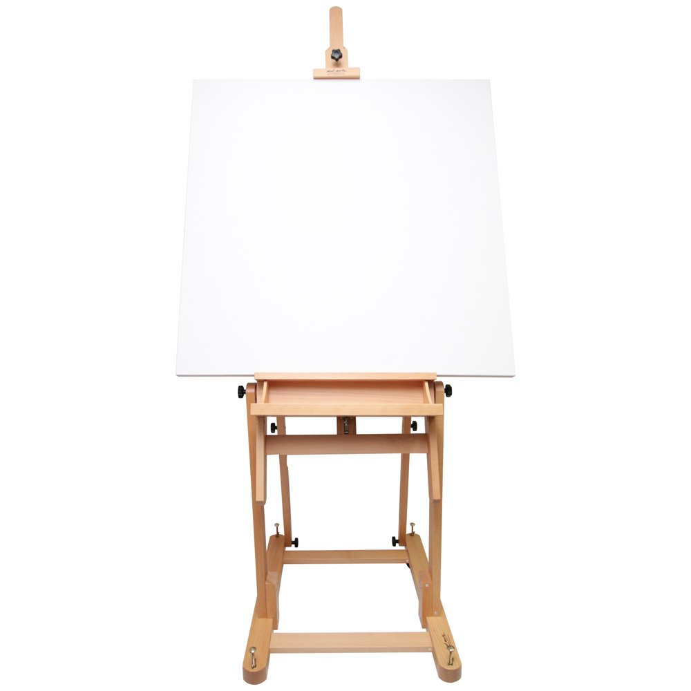 Mont Marte Tilting Studio Wooden Floor Easel. Height Adjustable Extra Large H-Frame Featuring a Large Tilt Range. Castor Wheels Allow Easy Movement and Can Be Locked into Place. - Image 5