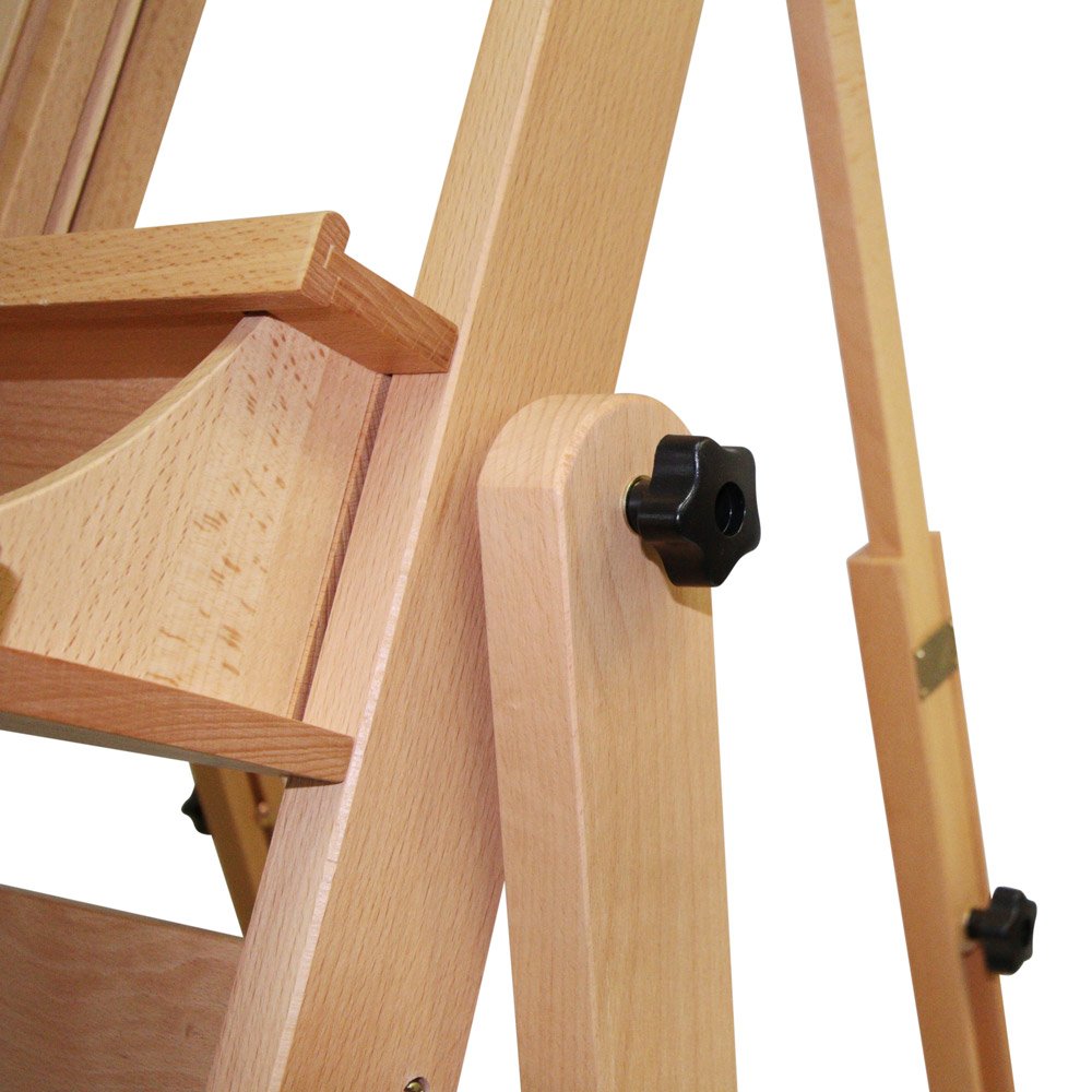Mont Marte Tilting Studio Wooden Floor Easel. Height Adjustable Extra Large H-Frame Featuring a Large Tilt Range. Castor Wheels Allow Easy Movement and Can Be Locked into Place. - Image 6