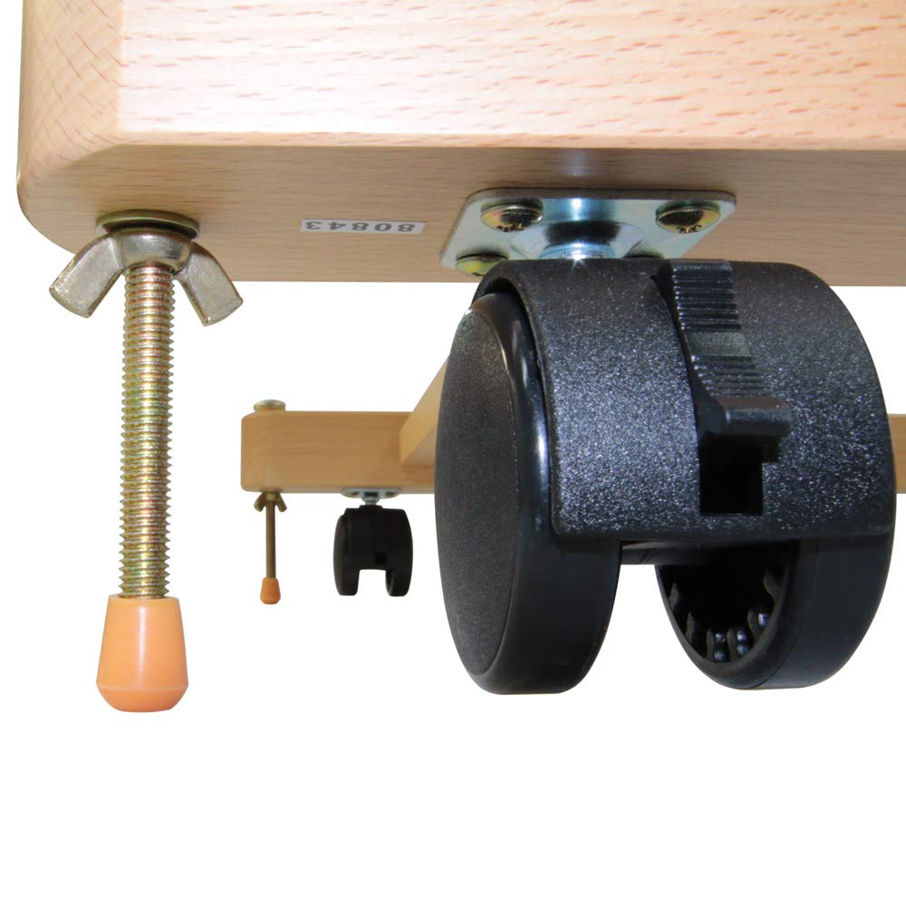 Mont Marte Tilting Studio Wooden Floor Easel. Height Adjustable Extra Large H-Frame Featuring a Large Tilt Range. Castor Wheels Allow Easy Movement and Can Be Locked into Place. - Image 7