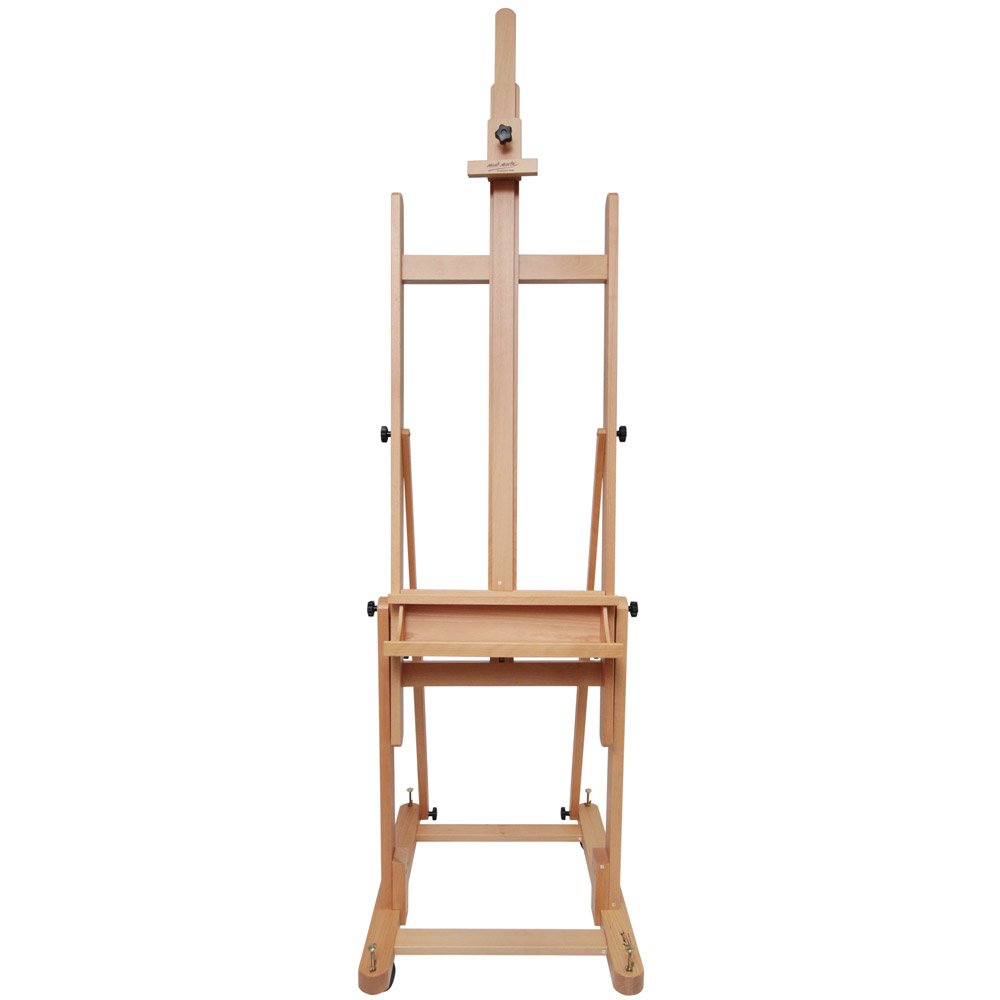 Mont Marte Tilting Studio Wooden Floor Easel. Height Adjustable Extra Large H-Frame Featuring a Large Tilt Range. Castor Wheels Allow Easy Movement and Can Be Locked into Place. - Image 8